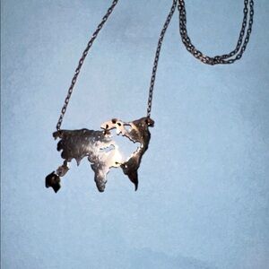 Wear the World! Pendant necklace of the continents in rose gold over 925